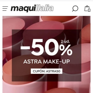 -50% de Dto Astra Make-Up en Maquillalia.