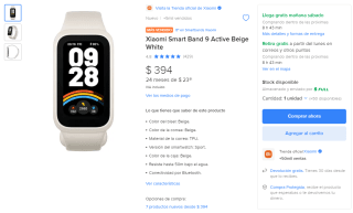 Xiaomi Smart Band 9 por $394 | Oferta Mercado Libre