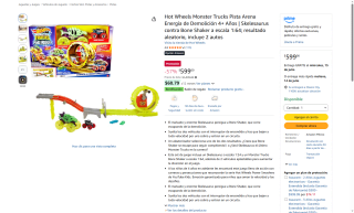 Set Hot Wheels Monster Trucks con Pista por $599 | Oferta Amazon