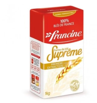 Lot de 8 paquets d'1kg de farine de blé T45 Francine à 41,95€