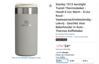 The Aerolight Transit Mug 0,35L Ash voor €24,80 bij Amazon