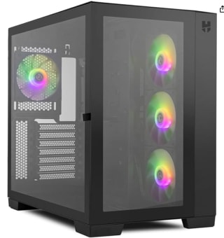 Torre PC Nox Hummer Astra ARGB Cristal Templado USB 3.0 Negra por 66.08€