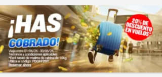 20% de Descuento en Vuelos con Ryanair.