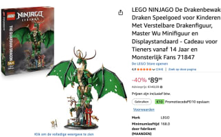 LEGO NINJAGO De Drakenbewaker voor €89,99 bij Amazon