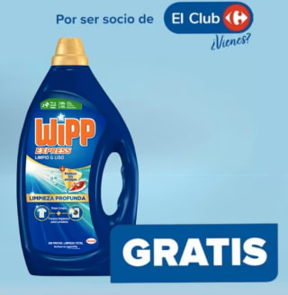 Gratis detergente Wipp Express Limpio & Liso en compras superiores a 50€