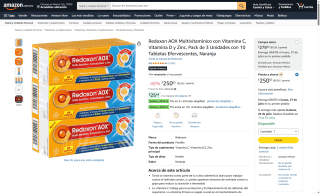Redoxon AOX Multivitamínico 3x10 por $251 | Oferta Amazon
