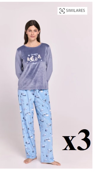 3 Pijamas Bear para Mujer Milano por 25.98€