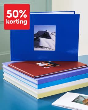 50% korting op basis fotoboeken vanaf €30 bij HEMA