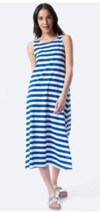 Vestido a rayas y cuello redondo de mujer TEX por 5.99€.