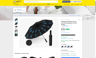 Paraguas 60 Varillas UV por $140 | Ahorro Mercado Libre