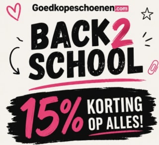 15% korting op alles bij Goedkopeschoenen