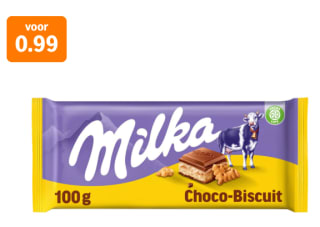 Milka Chocoladereep voor €0,99