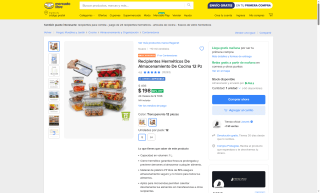 Set 12 Contenedores 1L por $198 | Oferta Mercado Libre