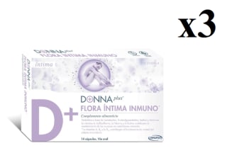 3 x DonnaPlus Flora Íntima - Complemento Alimenticio Bienestar Vaginal 14caps a 23.9€
