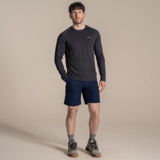 Craghoppers Men's Basecamp Shorts with UPF 50+, 3 pockets (1 zipped) Blue Navy - W/DF