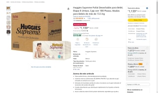 Huggies Pañales Desechables Etapa 6 por $1,025 | Oferta Amazon