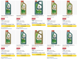 Tot 52% korting op Castrol olie + 10 euro met de code