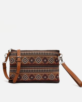 Bolso Bandolera pequeño con estampado jaquard por 6€