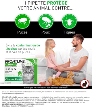 FRONTLINE Combo Chat (3 pipettes) pour 9,58€ chez Amazon