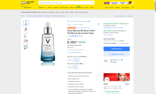 Serum Vichy Mineral 89 por $389 | Mercado Libre