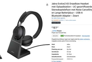 Jabra Evolve2 65 UC Stereo Bluetooth headset voor €151,67 dmv code bij Amazon