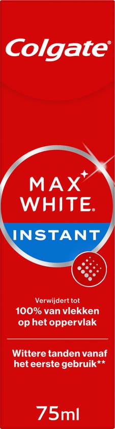 Colgate Max White Instant Whitening tandpasta (12 x 75ml) voor €12,63 bij Bol