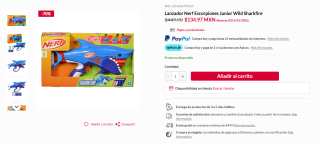 Lanzador Nerf Escorpiones Junior Wild Sharkfire por $135 | DelSol