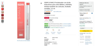 ISDIN Fortalecedor Uñas con Ácido Hialurónico por $296 | Oferta Amazon