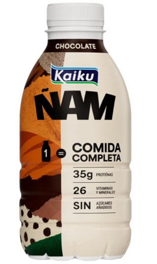 6 Botes de 500ml de Kaiku ÑAM chocolate = 1 comida completa por 12.6€