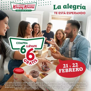 Compra 6 Donas y Lleva 6 Glaseadas Originales Gratis | Krispy Kreme