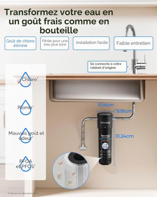 Waterdrop 10UA filtre à eau sous évier à 69,99€ chez Amazon