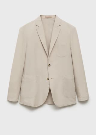 Americana traje slim fit lino por 15,99€ en Mango Outlet