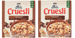 2 Paquetes de 375g de Cruesli de choco QUAKER por 6.73€