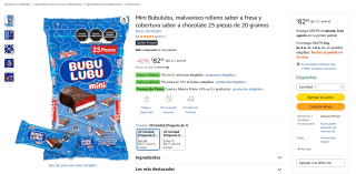 Mini Bubulubu 25 piezas (20 g c/u) por $83 en Amazon
