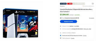 PS5 Digital 825GB + Astro Bot + Gran Turismo 7 por $5,652 | Oferta Walmart