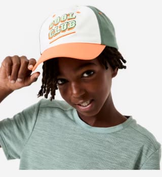 Gorra Niños Blanco-Verde-Naranja Transpirable Ajustable por 5.99€