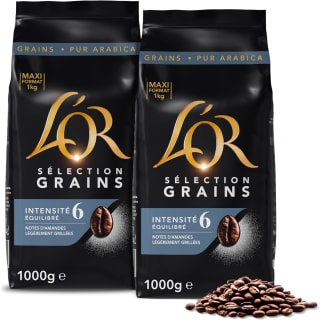 L'OR Sélection Intensité 6 grains de café 2 x 1 kg pour 29€ chez Amazon