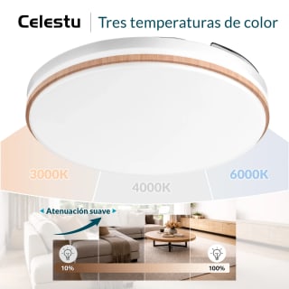 Ventilador de techo con luz LED (106 cm) por 26,56€