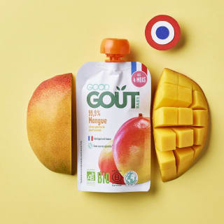 GOOD GOÛT Gourdes Mangue 10x120g pour 8,00€ chez Amazon