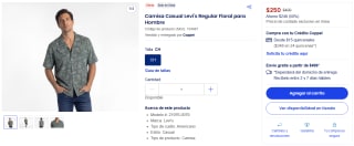 Mega Selección de Ropa Levi's para Hombre desde $250 en Coppel