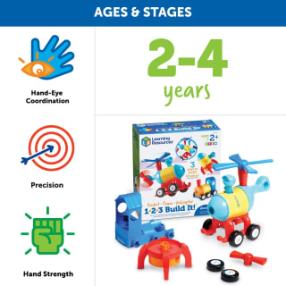 Learning Resources 1-2-3 Build It! Rocket-Train-Helicopter (2+) voor €16,39 bij Bol