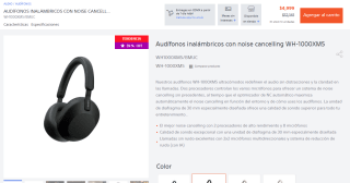 Audífonos Sony WH-1000XM5 por $3,824 | Mercado Pago