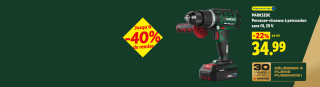 -40% sur une sélection d'outils Parkside 20V chez Lidl