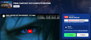 Final Fantasy XVI Complete Edition por $500 | Nuuvem