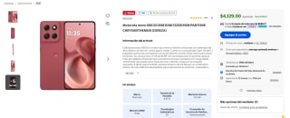 Motorola Moto G86 5G 8GB 512GB por $3,679 en Walmart