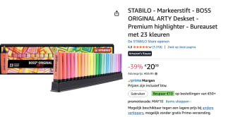 STABILO Boss Original Markeerstift deskset - ARTY 23 Stuks voor €20,09 bij Amazon