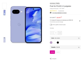 Google Pixel 9A 128GB por $8,999 | Oferta Liverpool