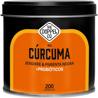 200 Cápsulas BIO Cúrcuma con PROBIÓTICOS Jengibre y Pimienta Negra por 11.99€