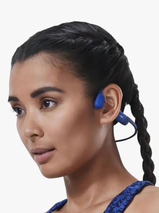 Shokz OpenRun Bluetooth Wireless Open-Ear Headphones (Blue) for £89 at John Lewis
