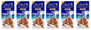 6 Tabletas de LINDT Chocolate leche, avellanas y pasas 200 g. por 23.86€